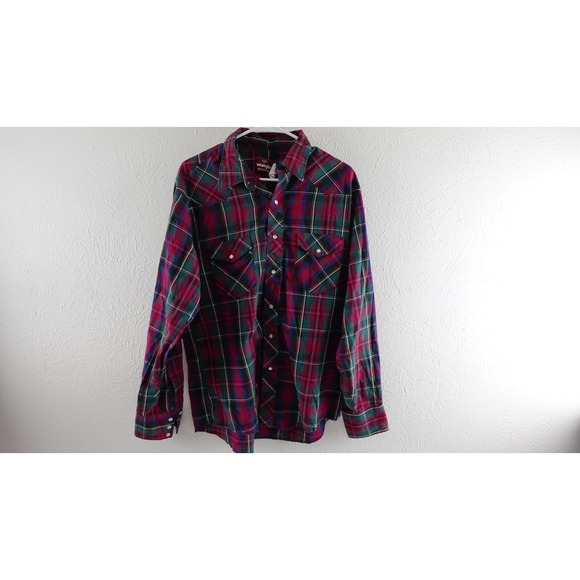 Wrangler Other - Vintage Wrangler Western Shirt Mens 16.5 Cowboy Cut X-Long Tails Pearl Snap S\ L